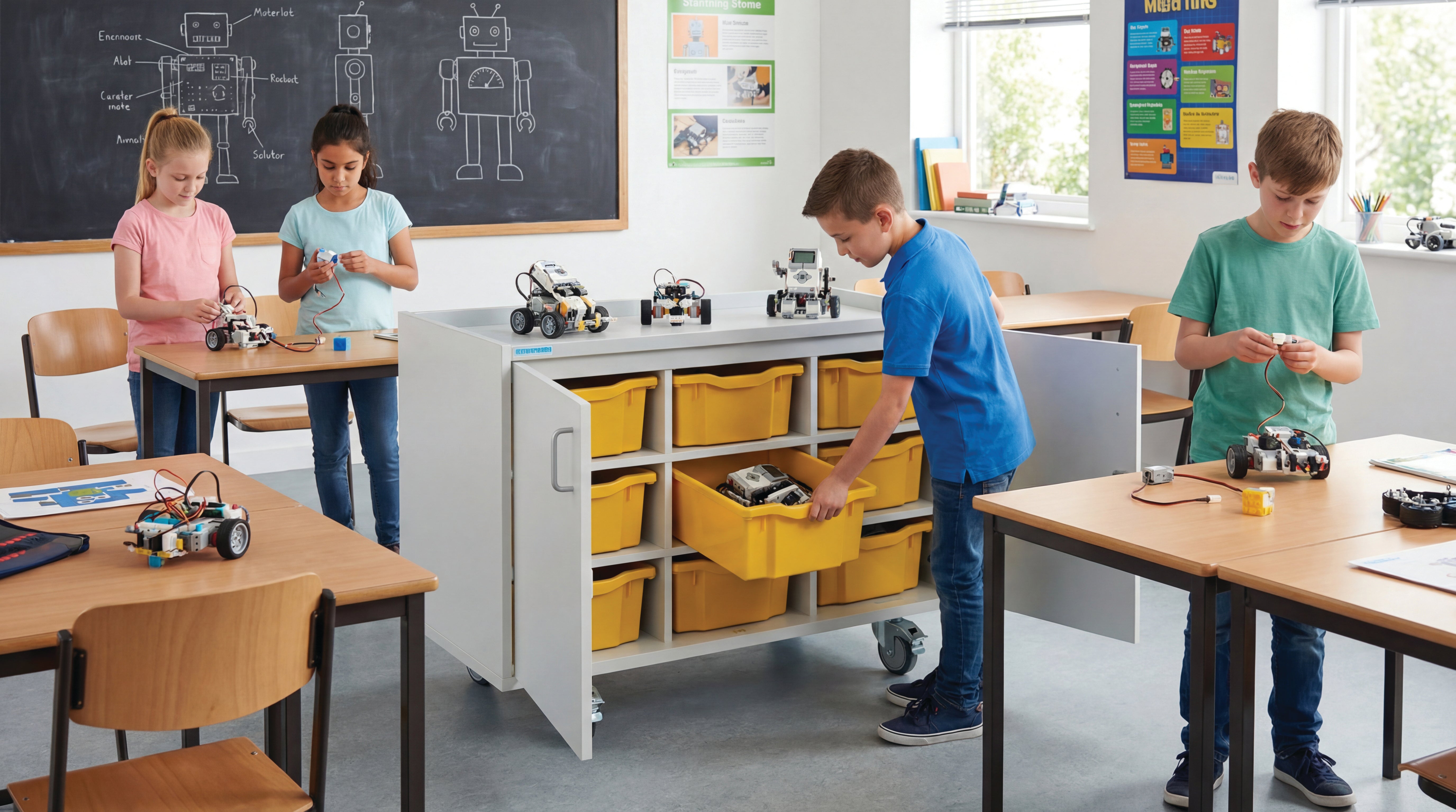Monarch 9-Tray STEM Charging & Storage Trolley