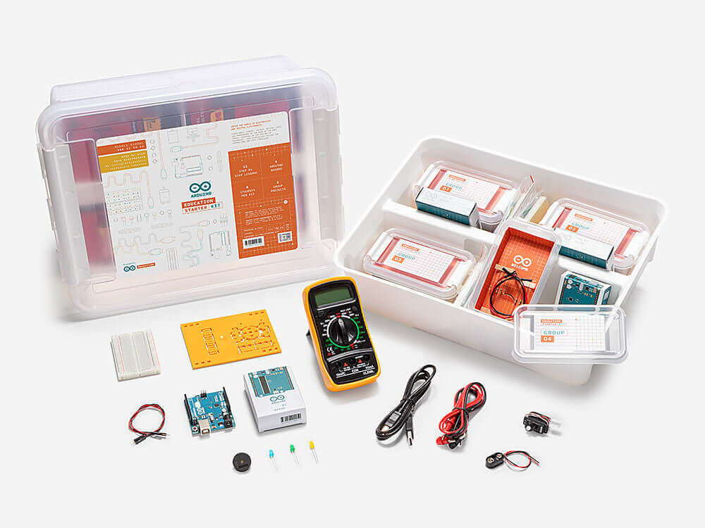 Arduino Education Starter Set for teaching electronics, coding, and programming basics in middle school.
