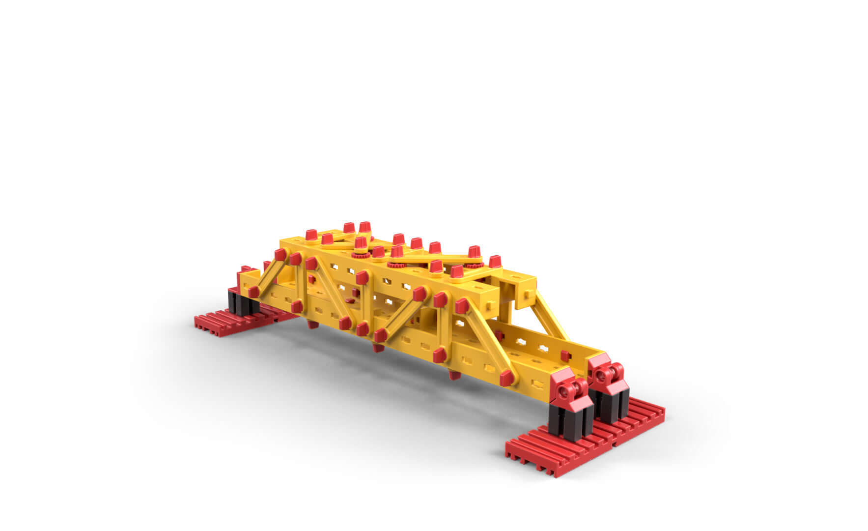 CLASS SET Statics educational model showing a colorful bridge structure for primary school learning.