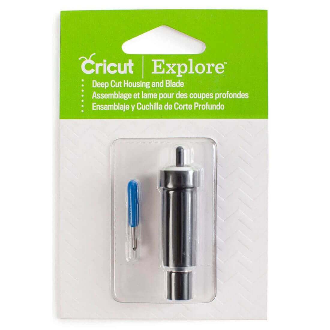 Cricut Explore Deep Cut Blade and Housing for versatile material cutting and crafting projects.