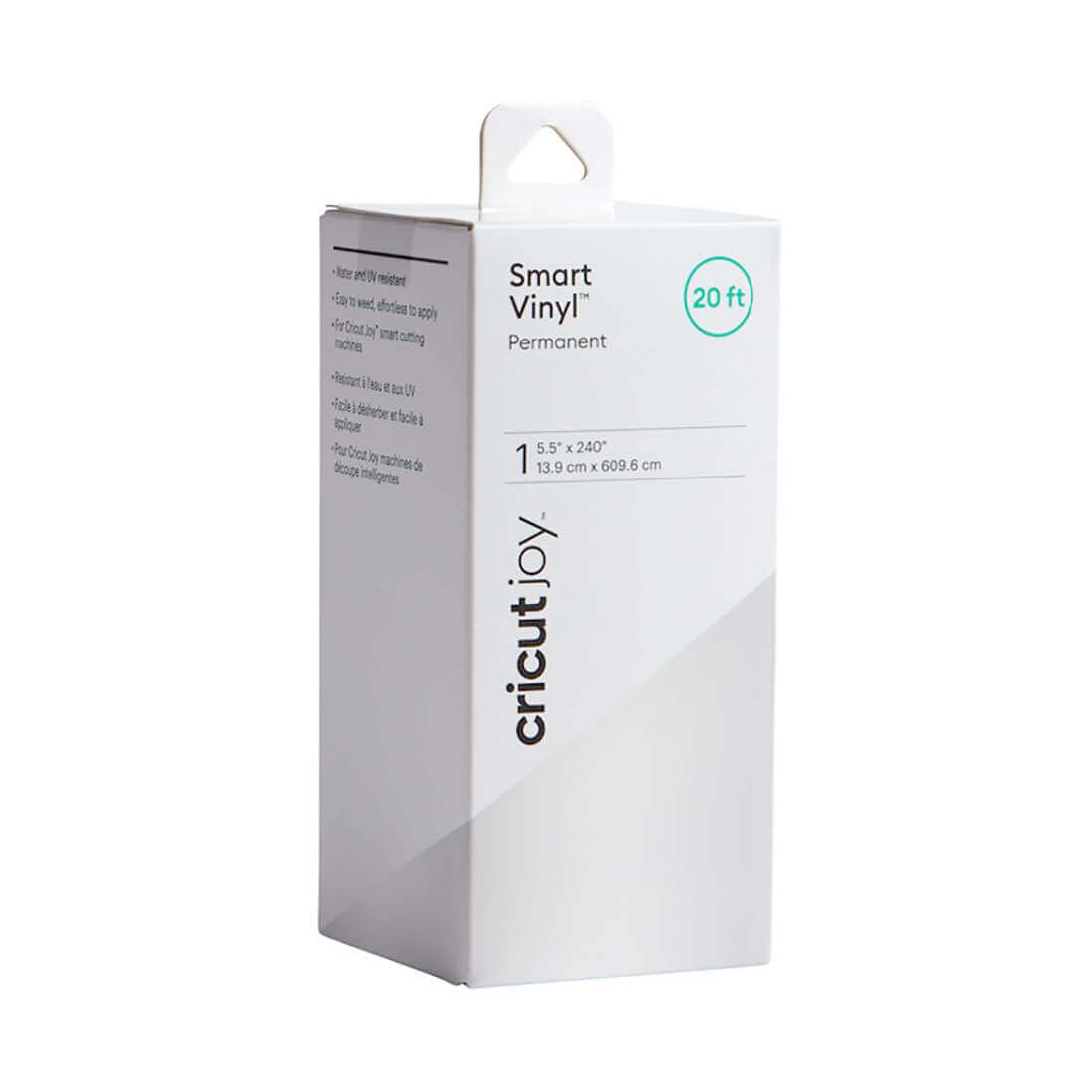 Cricut Joy Smart Vinyl Permanent packaging 5.5" x 240" for easy crafting and personalization.