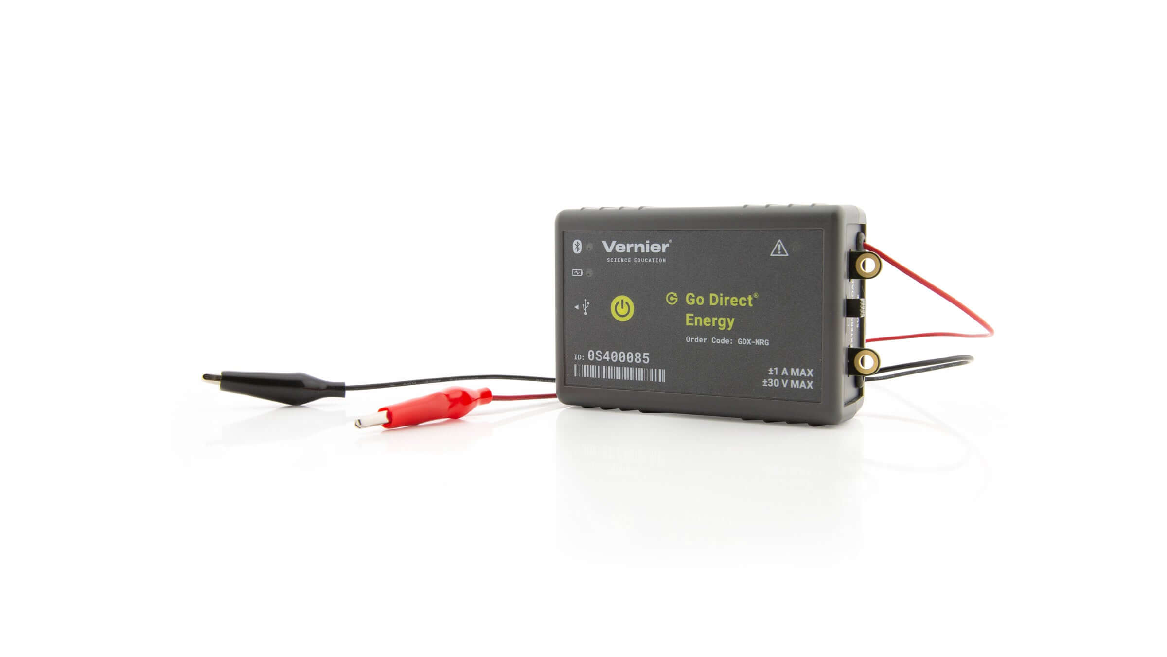 Go Direct® Energy Sensor for measuring voltage, current, and power in renewable energy setups like solar panels.