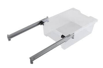 Gratnells Callero Stop Safe Runners with Clips, showing tray support system designed for secure storage and easy access.