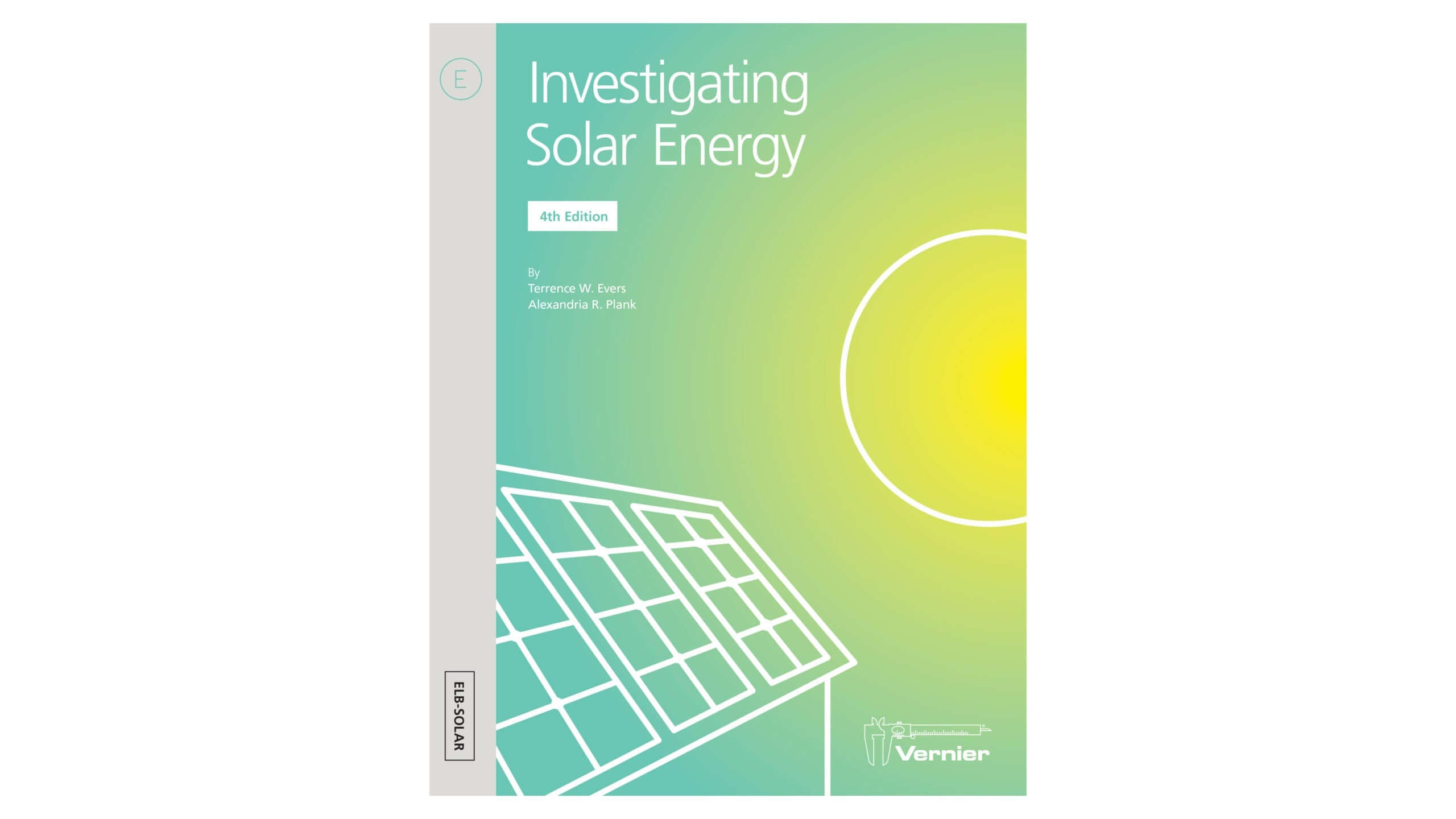 Investigating Solar Energy book cover, featuring a solar panel and sun illustration, for hands-on experiments.