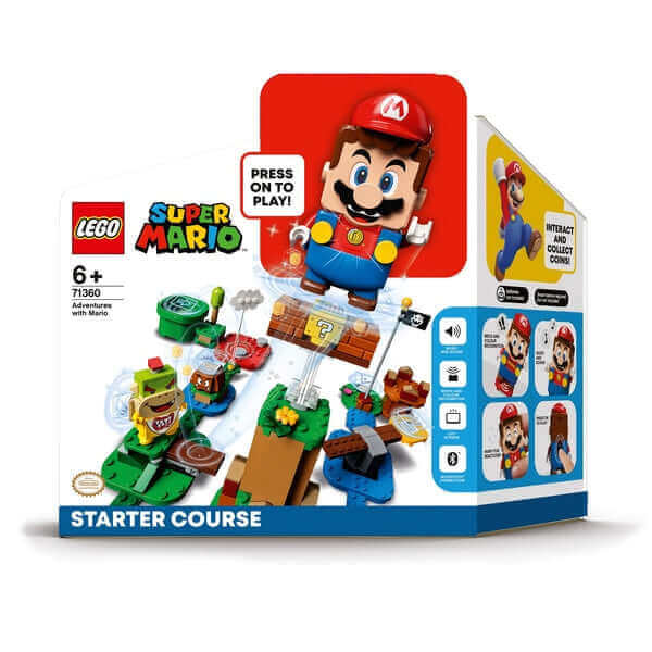 LEGO Super Mario Adventure Starter Course Set 71360 with interactive Mario figure and game elements.