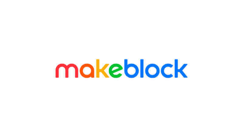 Makeblock logo featuring vibrant colors representing creativity and innovation in technology.