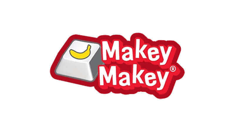 Makey Makey logo featuring a banana symbol and a key, representing interactive technology and creativity.