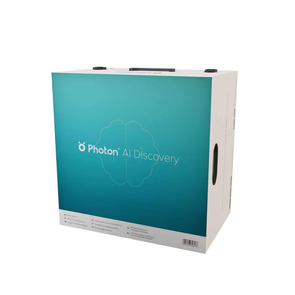 Photon AI Discovery Kit packaging designed for teaching artificial intelligence to students.