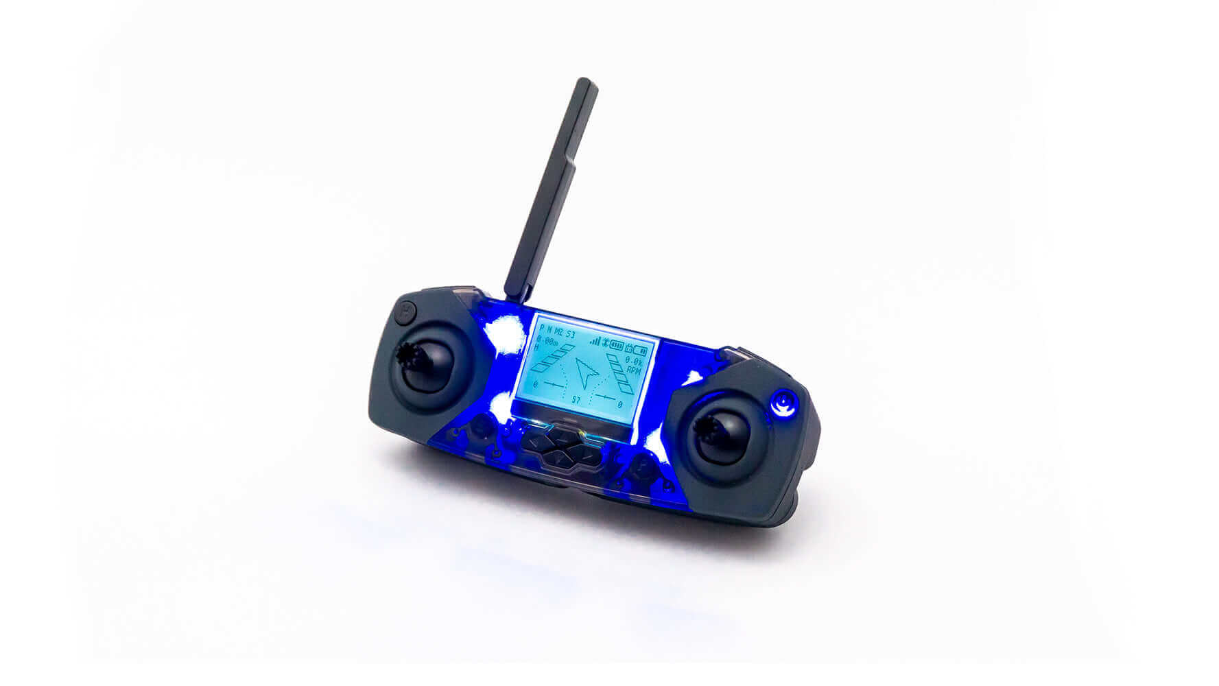 Robolink CoDrone EDU Smart Controller with blue accents and screen, perfect for piloting and coding CoDrone EDU.