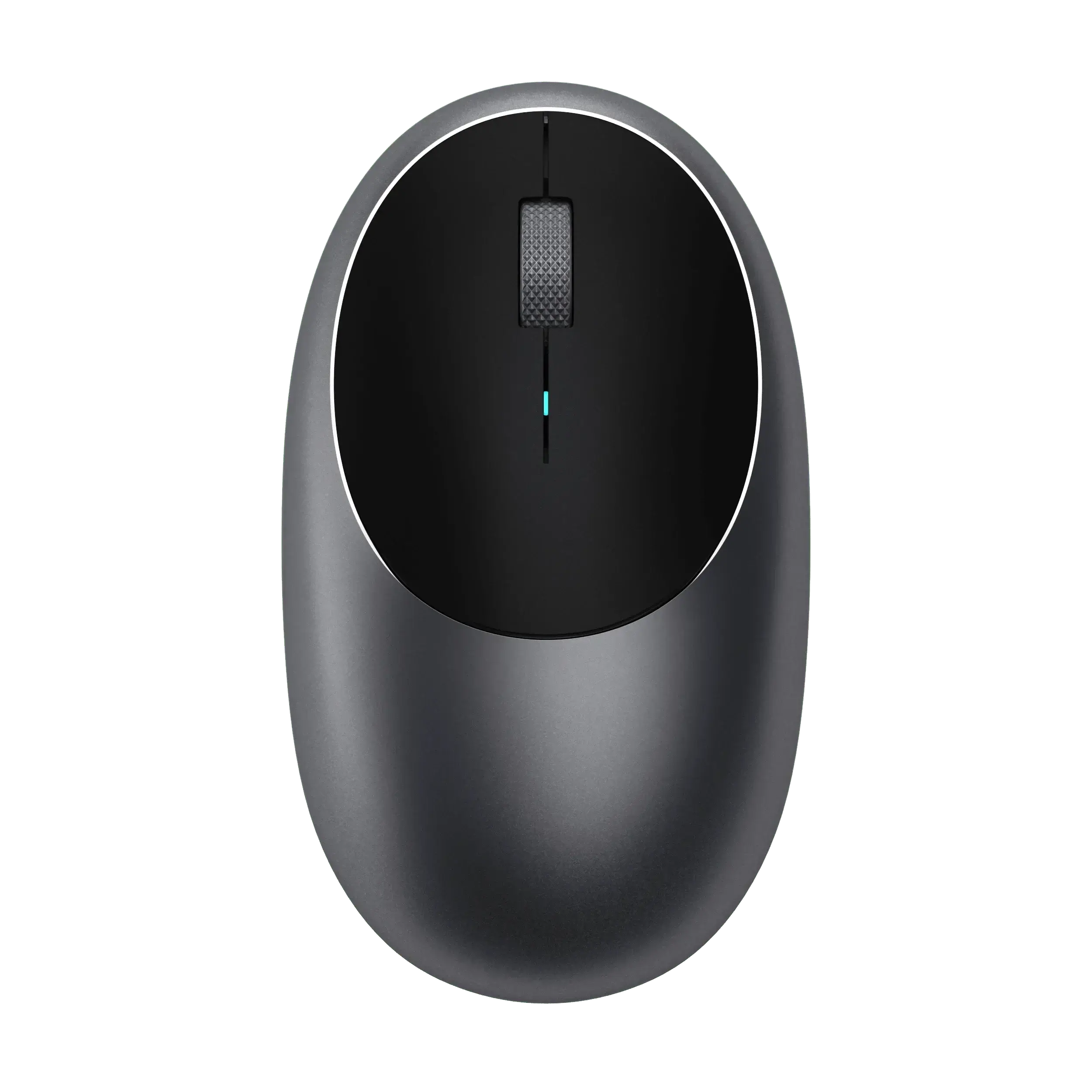 Satechi M1 Bluetooth Wireless Mouse in sleek gray design, featuring ergonomic shape and easy-access buttons.