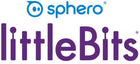 Sphero and littleBits logos showcasing innovative educational technology for children.