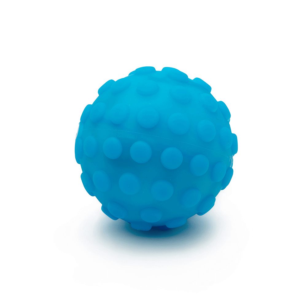 Sphero Nubby Cover in blue, textured silicone cover for enhanced grip and protection for Sphero robot.