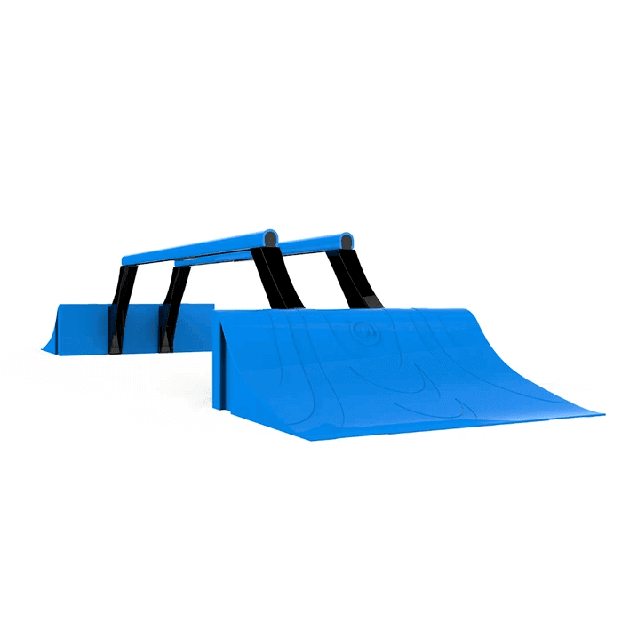 Sphero Terrain Park in blue color, featuring ramps and obstacles for remote-controlled vehicles.