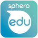 Sphero Edu logo featuring a blue-green gradient background and modern typography.