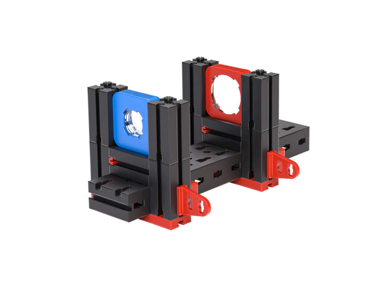 STEM Optics interactive optical components for exploring principles of light and vision in educational activities.