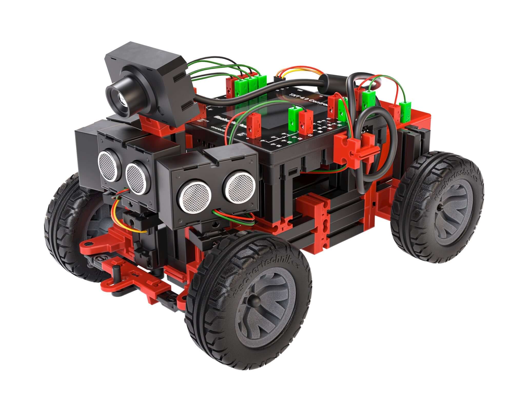 STEM coding competition robotic car for future engineers with sensors and wheels for hands-on learning.