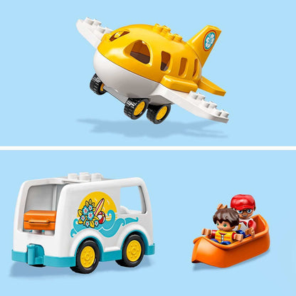 LEGO® DUPLO Town toy featuring an airplane, van, and characters for imaginative play and learning.