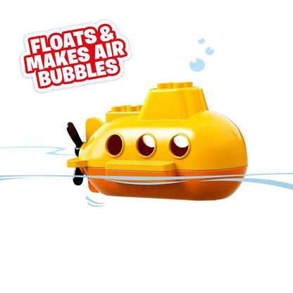 LEGO® DUPLO Town 10910 Submarine Adventure bath toy that floats and makes air bubbles for toddlers.