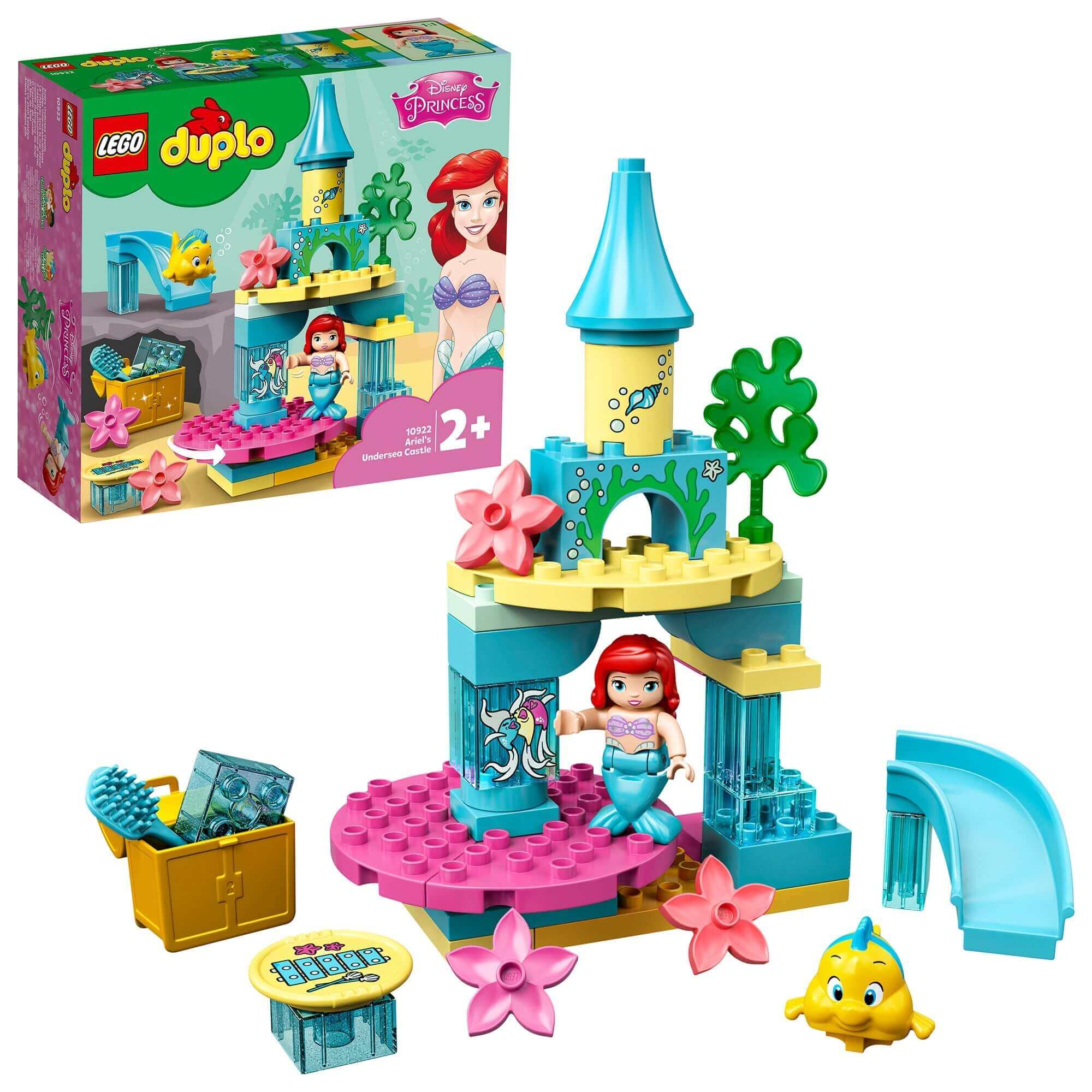 LEGO DUPLO Princess Ariel Undersea Castle Set 10922 with Ariel and Flounder for creative play.