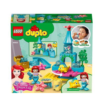 LEGO DUPLO Princess Ariel Undersea Castle Set 10922 for imaginative play with mermaid figure and Flounder.
