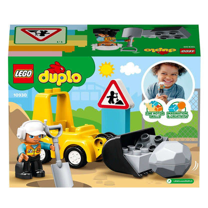 LEGO® DUPLO Bulldozer Toy Truck 10930 with construction playset for toddlers, promoting fine motor skills and creativity.