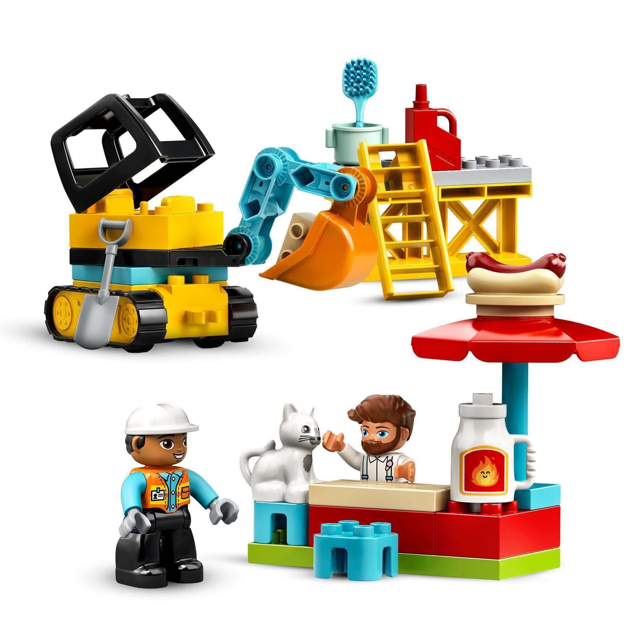LEGO DUPLO Town Tower Crane & Construction Set 10933 with vehicles and characters for creative play and skill development.