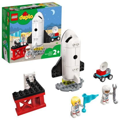 LEGO® DUPLO Town Space Shuttle Mission Set 10944 with rocket, astronauts, and launch pad for toddlers' imaginative play.