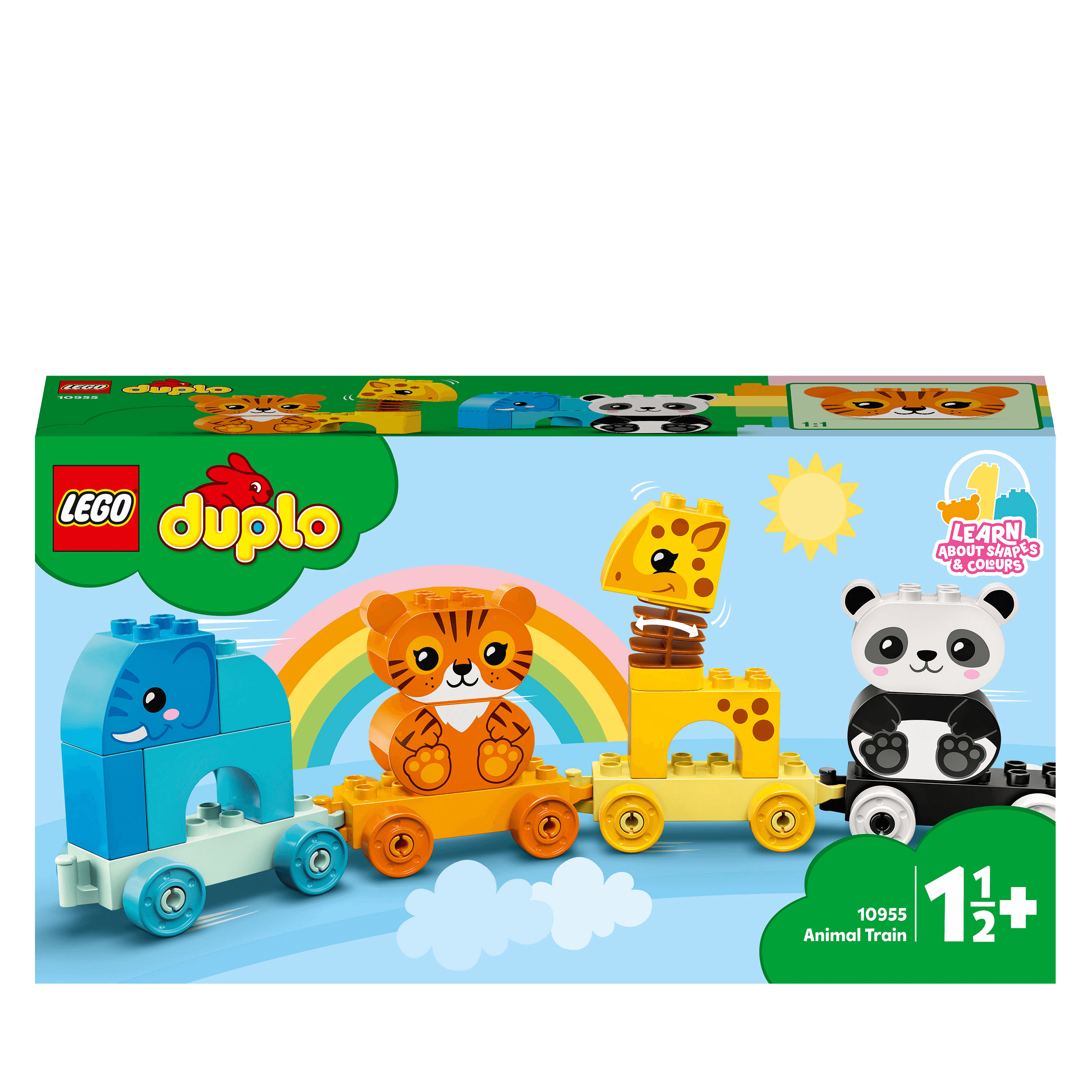 LEGO DUPLO My First Animal Train Toy 10955 featuring animal figures for toddlers to build and play. Educational fun!