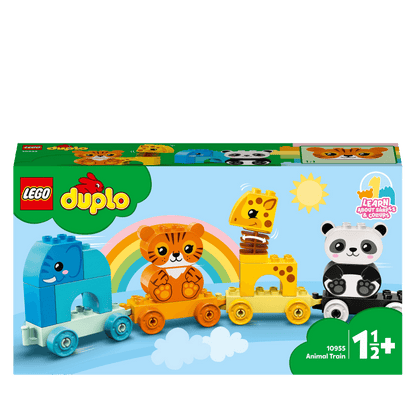 LEGO DUPLO My First Animal Train Toy 10955 featuring animal figures for toddlers to build and play. Educational fun!