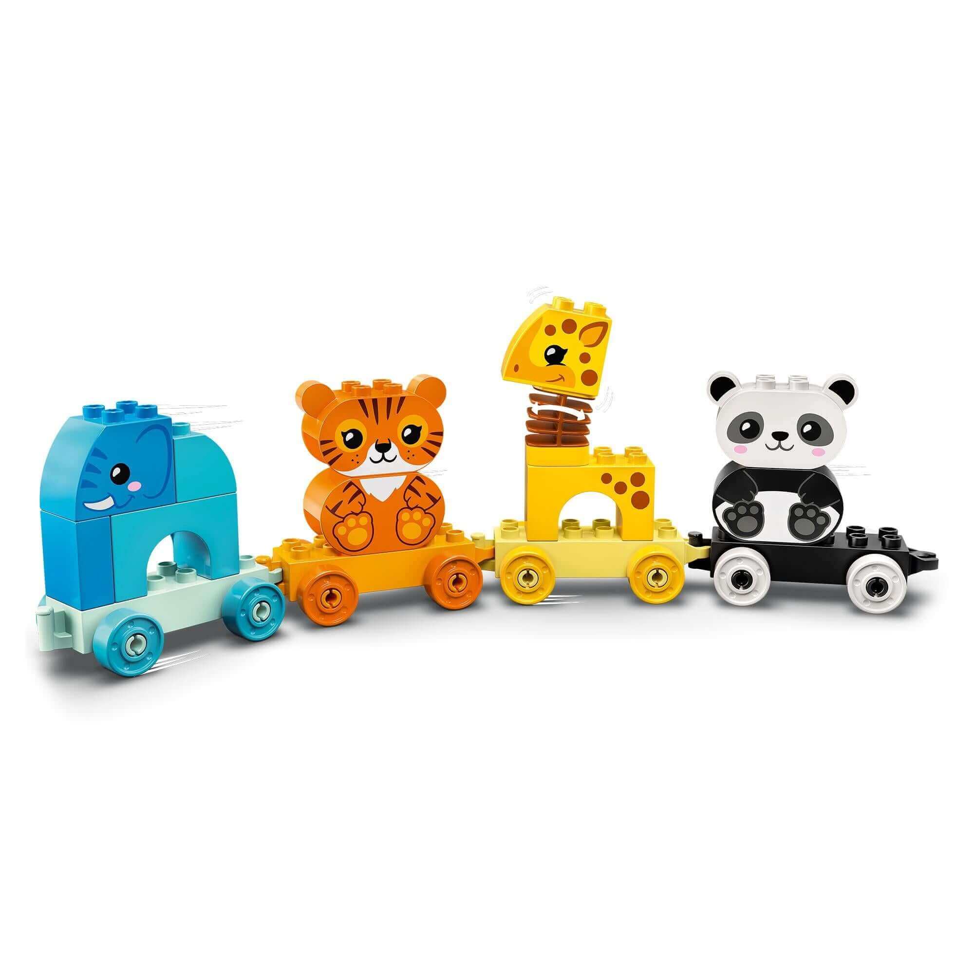 LEGO DUPLO My First Animal Train Toy 10955 with colorful animal blocks, promoting play and learning for toddlers.
