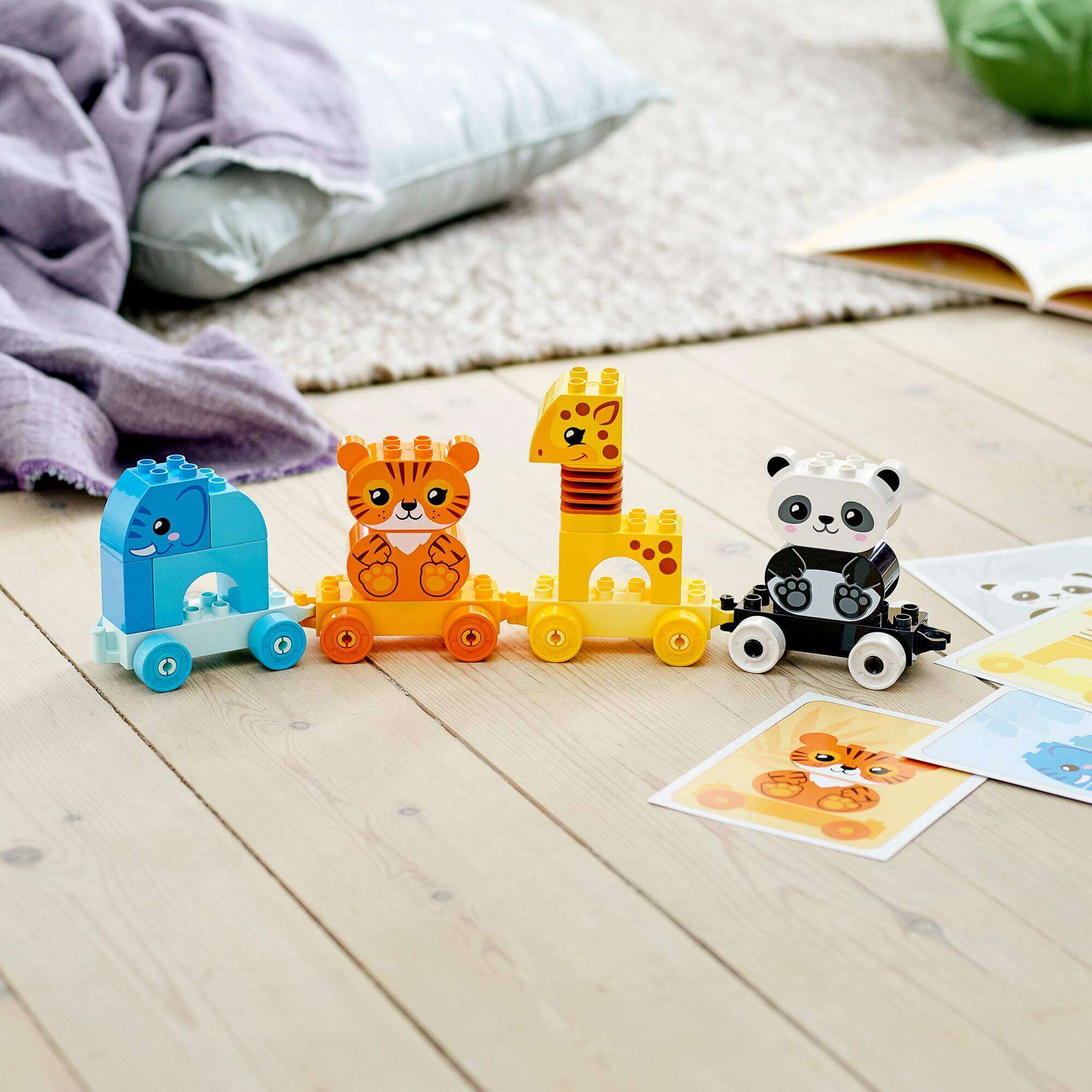 LEGO DUPLO My First Animal Train Toy 10955 with colorful animal blocks, perfect for toddlers' play and learning.