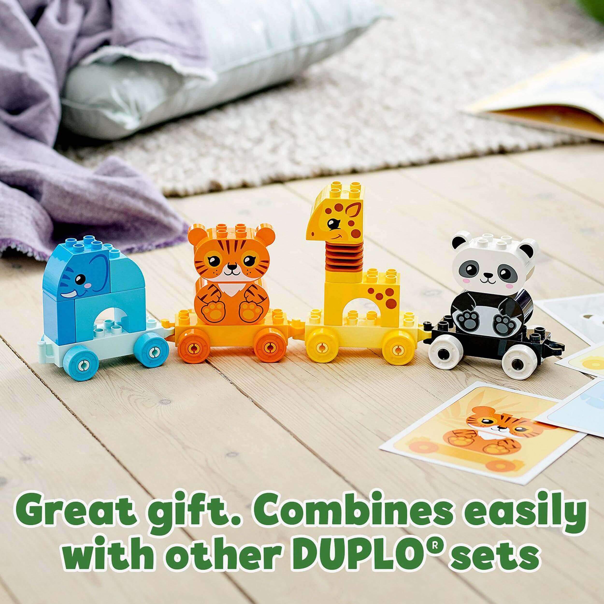 LEGO® DUPLO My First Animal Train Toy featuring colorful animal cars, great gift for toddlers, promotes play and learning.