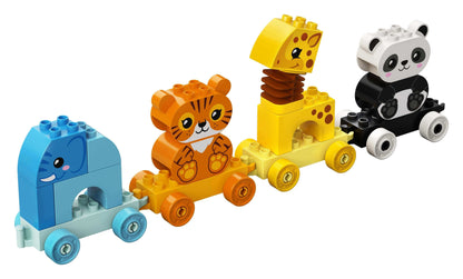 LEGO DUPLO My First Animal Train Toy 10955 featuring colorful animal blocks for toddler play and development.