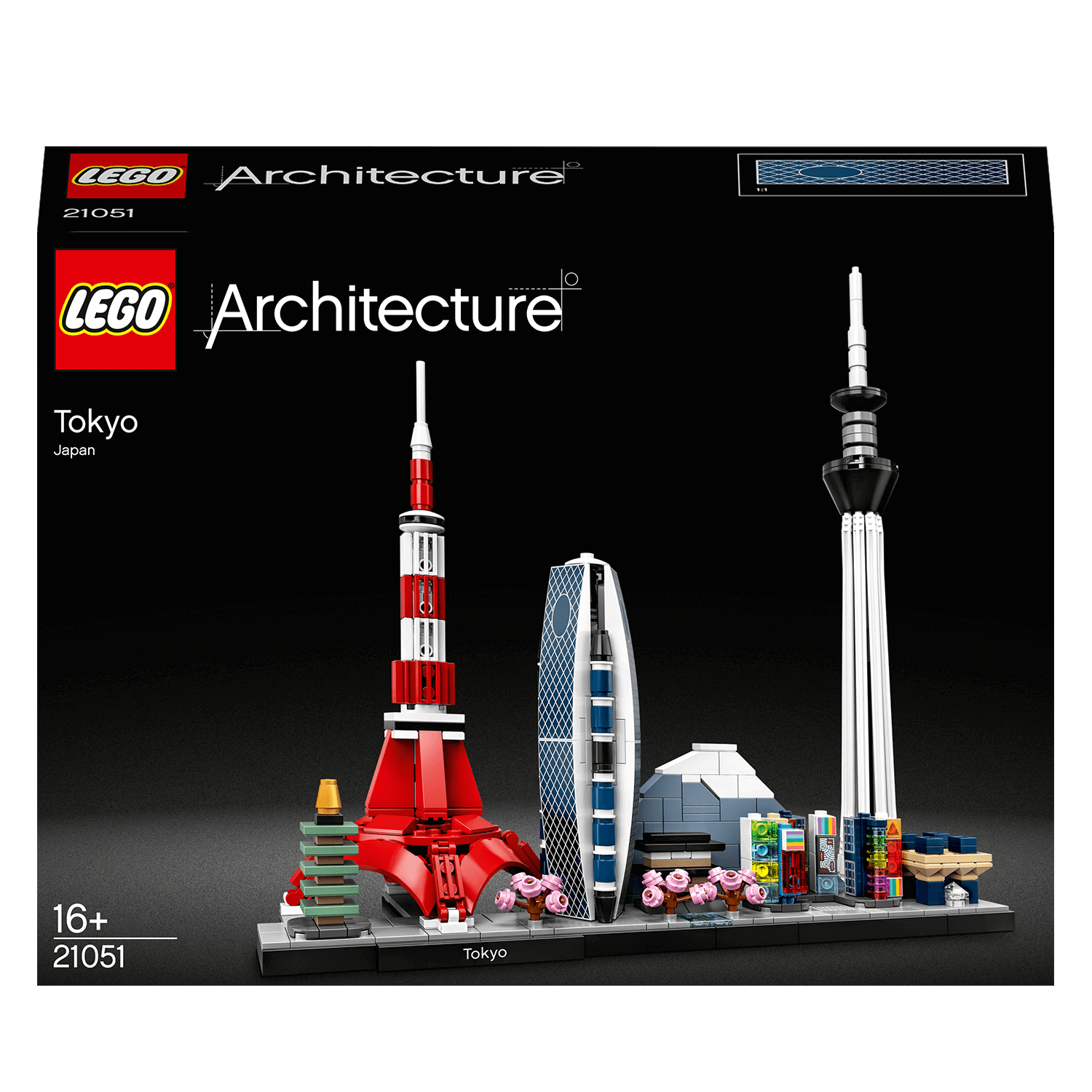 LEGO® Architecture Tokyo Skyline Set 21051, collectible model representing iconic Tokyo landmarks.