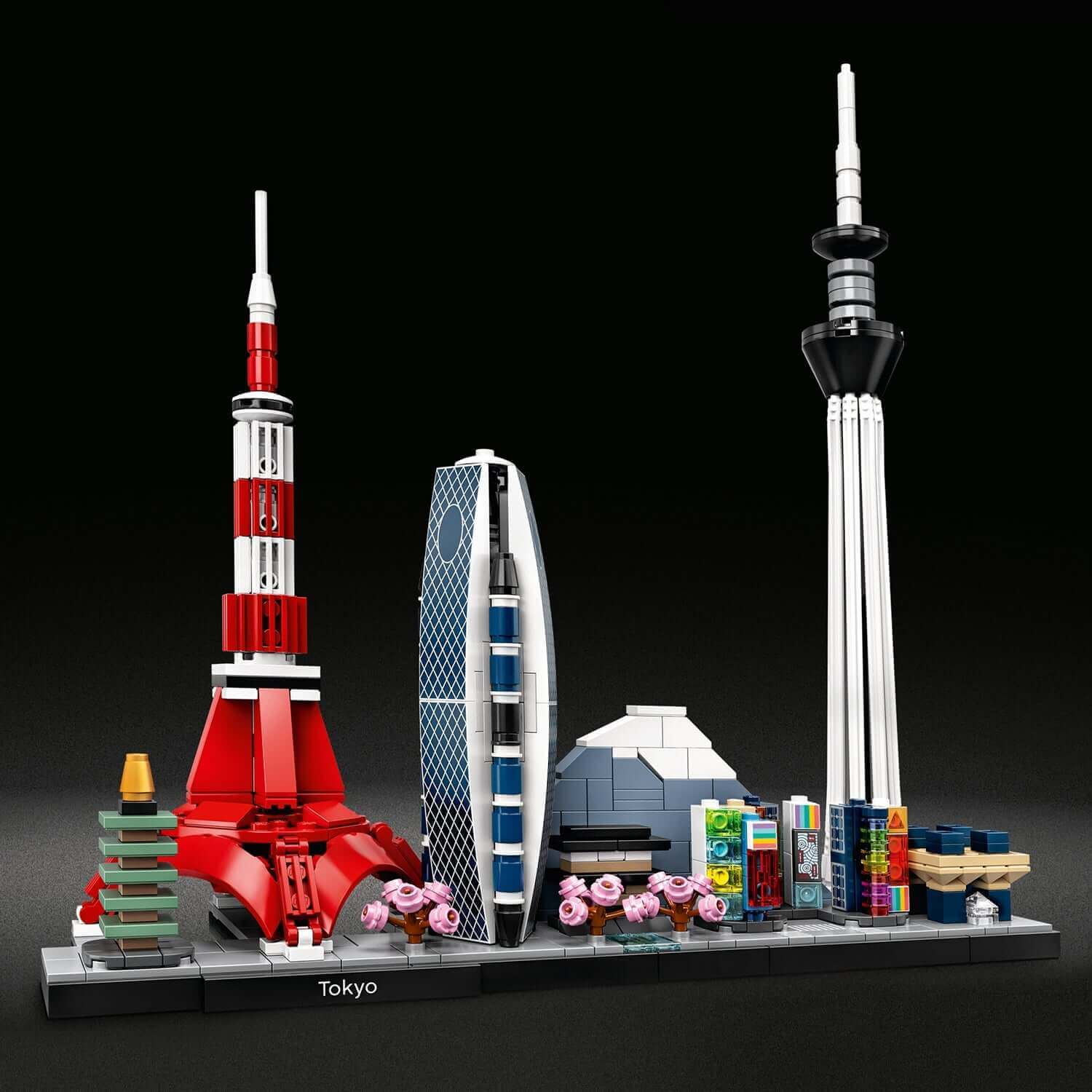 LEGO® Architecture Tokyo Skyline Set 21051 featuring iconic buildings in a detailed display for collectors and architecture enthusiasts.