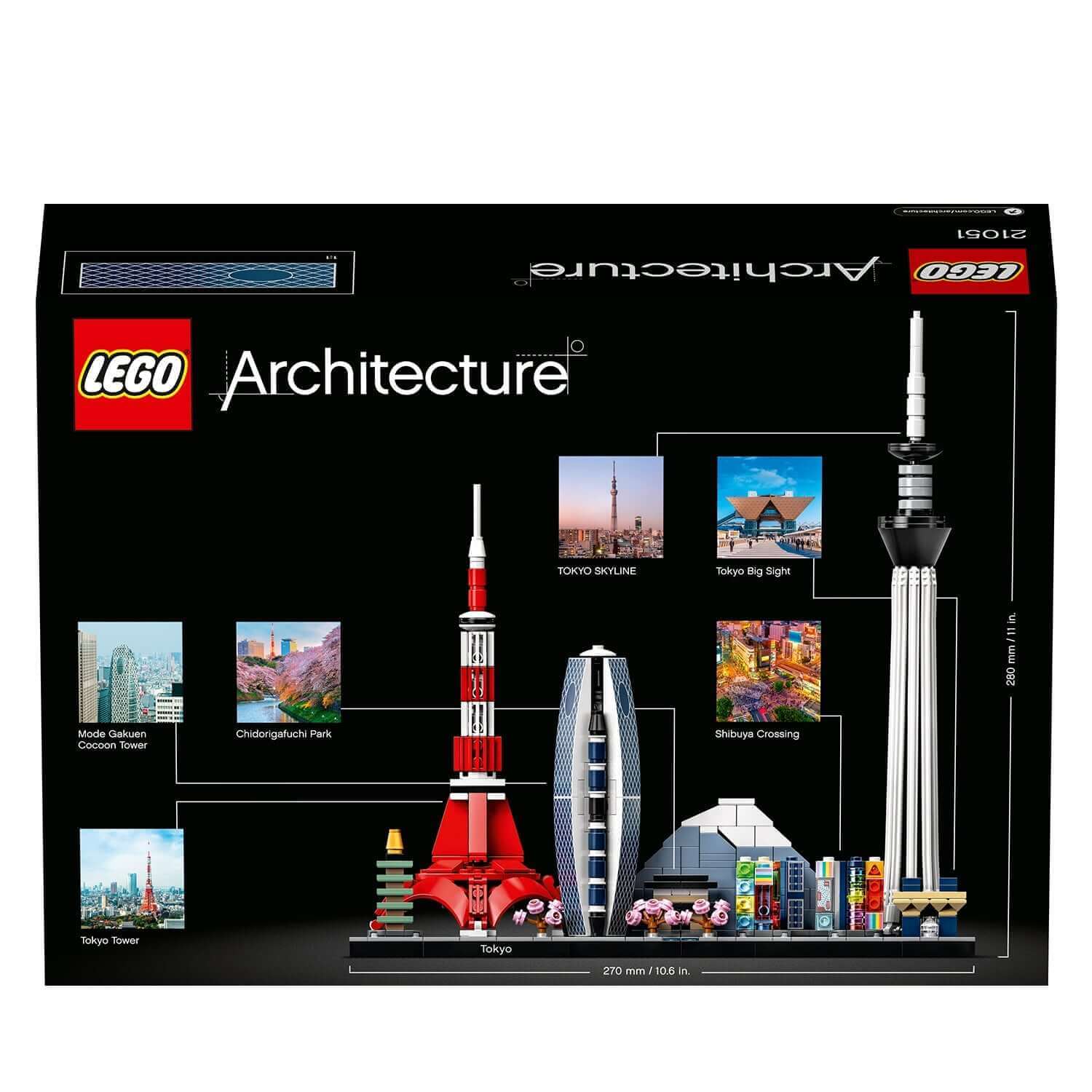LEGO® Architecture Tokyo Skyline Collection Set 21051 packaging showcasing iconic Tokyo buildings for collectors and architects.