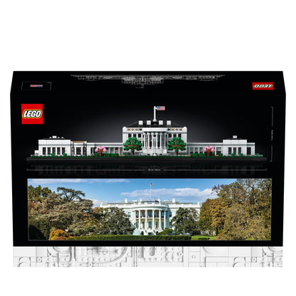 LEGO Architecture The White House Building Set 21054 box featuring the iconic landmark and detailed design for DIY enthusiasts.