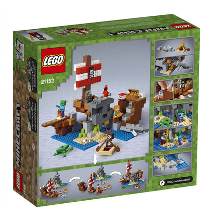 LEGO® Minecraft The Pirate Ship Adventure Toy 21152 with pirate ship, characters, and buildable scenery.