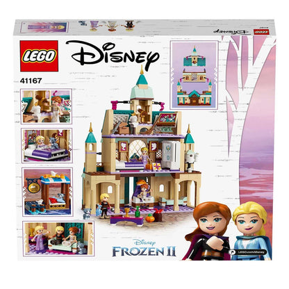LEGO Disney Frozen II Arendelle Castle Village 41167 box set featuring Anna and Elsa figures for imaginative play.
