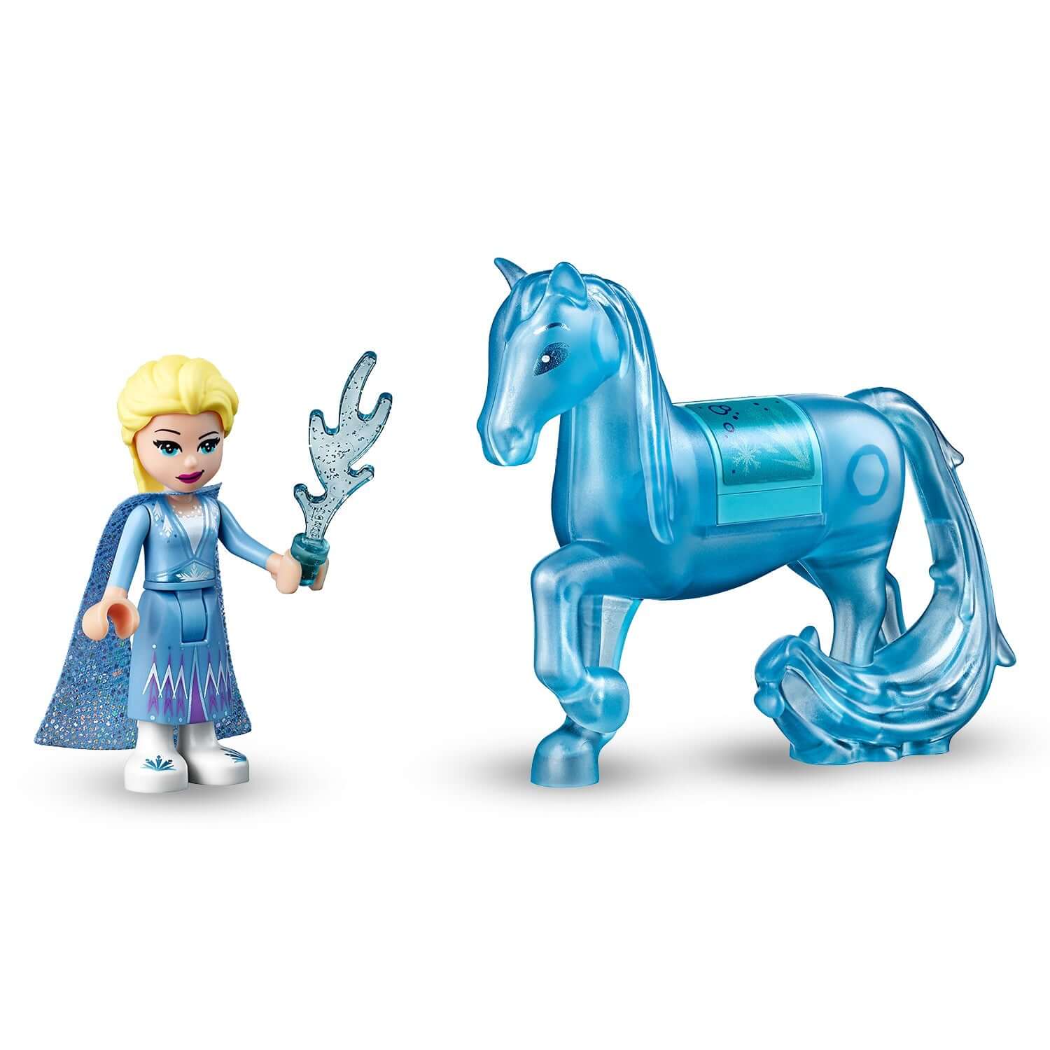 LEGO Disney Frozen 2 Elsa figure with blue horse accessory for imaginative play and creativity, set 41168.