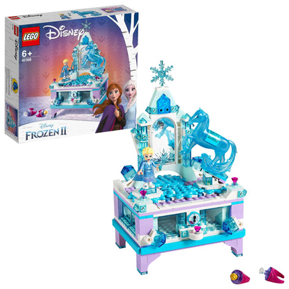 LEGO Disney Frozen 2 Elsa's Jewellery Box Set 41168, featuring Elsa and a stunning jewelry display.