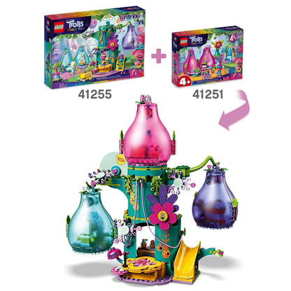 LEGO® Trolls 4+ Poppy’s Pod Storage Travel Set 41251 showcasing vibrant colors and playful design for imaginative play.