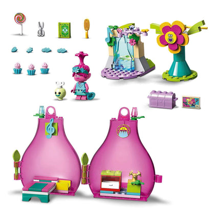 LEGO® Trolls Poppy's Pod Storage Set 41251 with fun accessories for creative play and movie scene reenactment.