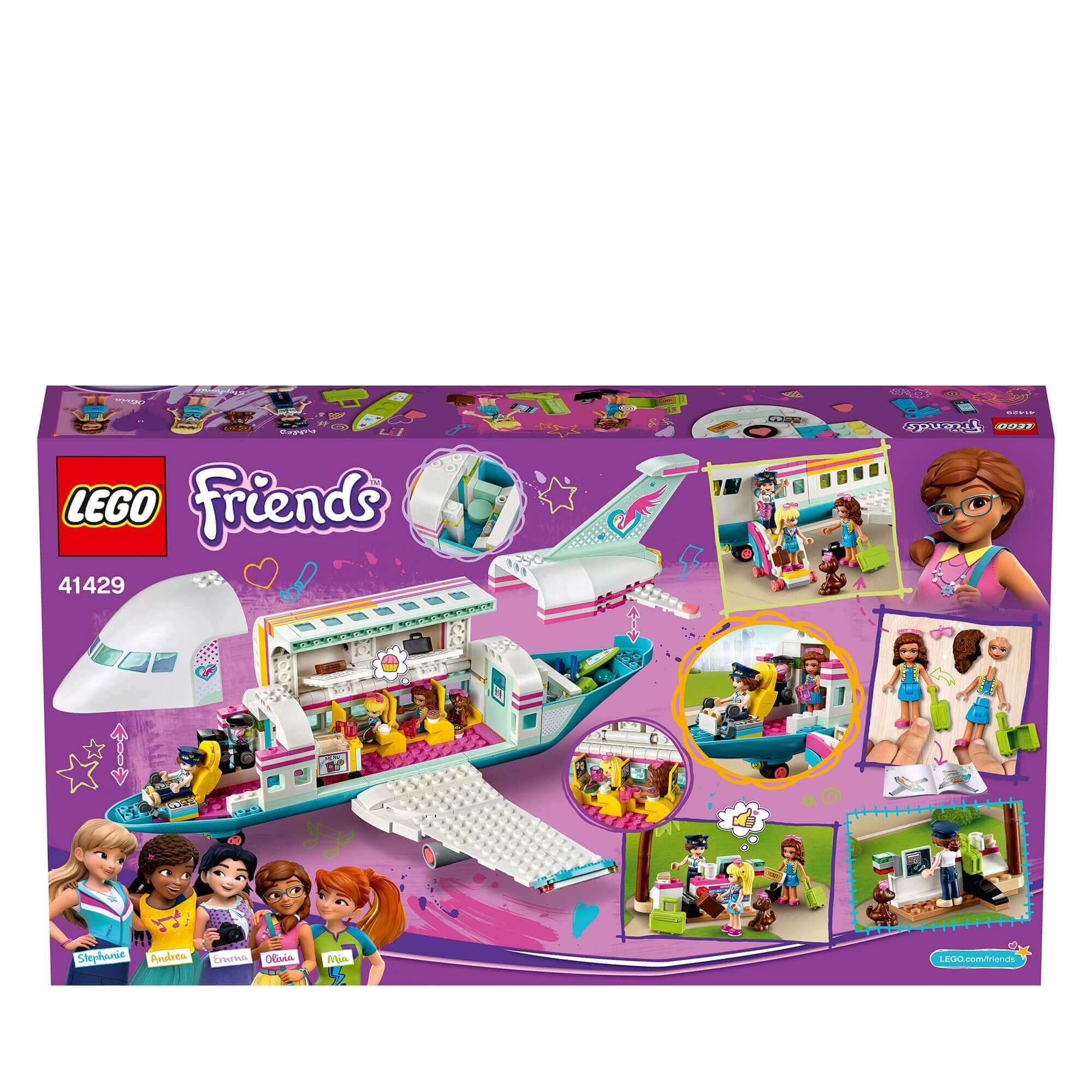 LEGO Friends Heartlake City Aeroplane Play Set 41429 with exciting accessories and characters for imaginative play.