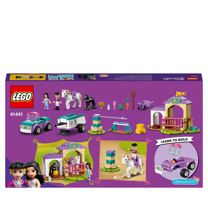 LEGO® Friends Horse Training and Trailer Toy 41441 featuring building sets, horse, trailer, and characters for creative roleplay.