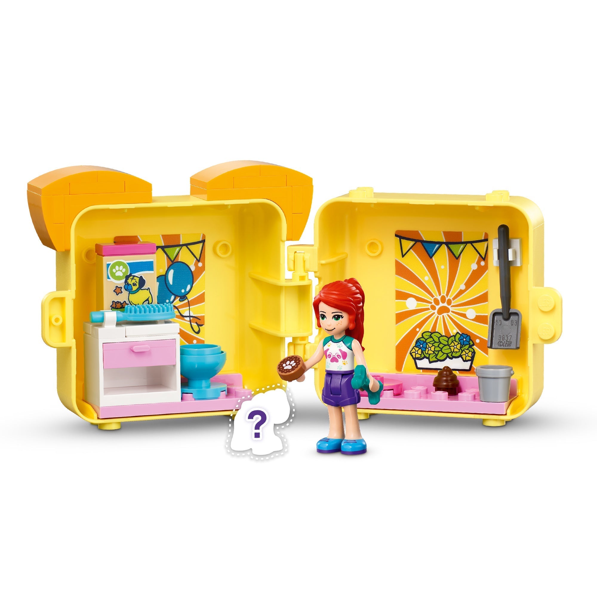 LEGO Friends Mia's Pug Cube Playset 41664 with adorable interior for animal-loving kids to build and play.