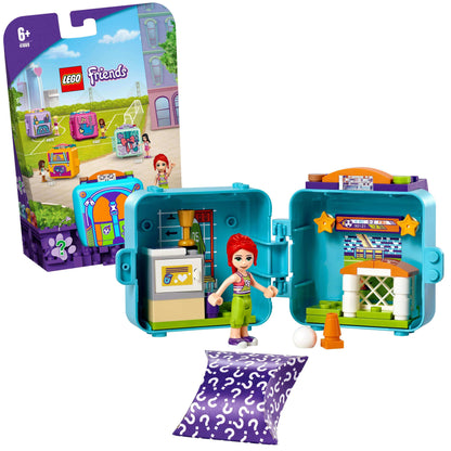 LEGO Friends Mia's Soccer Cube Play Set 41669 with Mia mini-doll, soccer accessories, and portable case.