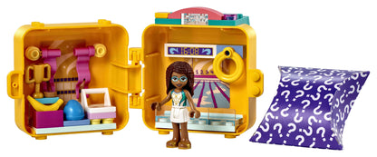 LEGO Friends Andrea's Swimming Cube play set featuring a mini doll and compact swimming accessories for imaginative play.