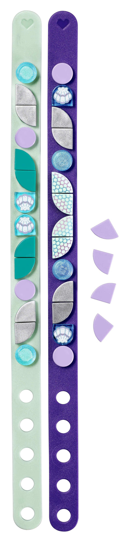 LEGO® DOTS Mermaid Vibes Bracelets set showing two colorful adjustable bracelets with decorative tiles.
