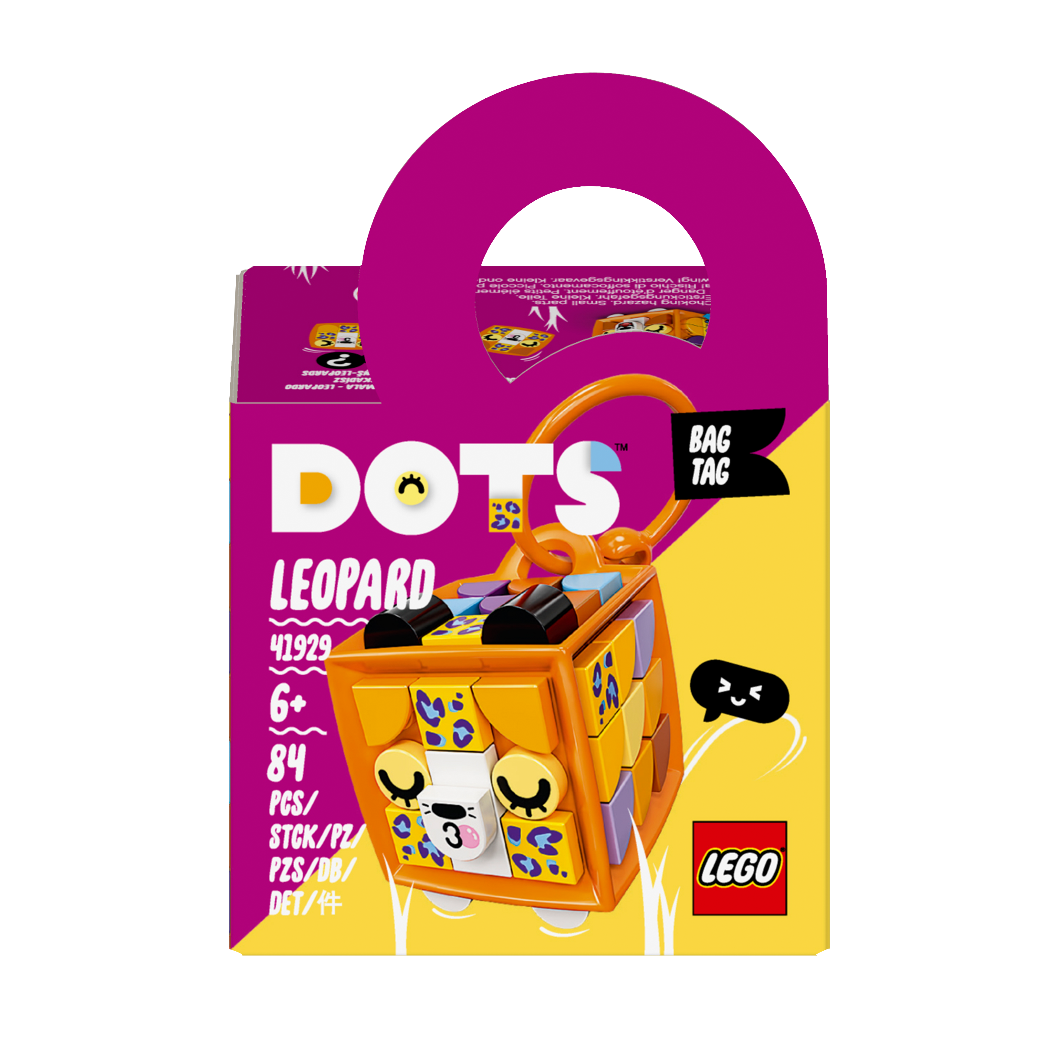 LEGO® DOTS Bag Tag Leopard Crafts Set for Kids 41929
